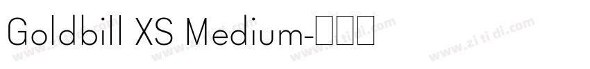 Goldbill XS Medium字体转换